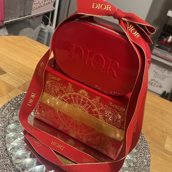 Christian Dior Red Vanity Case With Lunar New Year Box and Ribbon - Picture 12 of 12